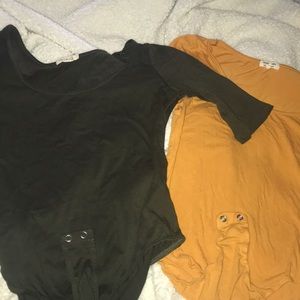 Olive Green & Mustard body suit